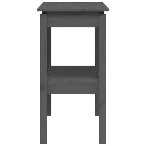 Konsolbord 80x40x75 cm massivt fyrretræ grå
