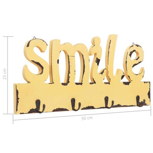 Vægmonteret knagerække SMILE 50 x 23 cm