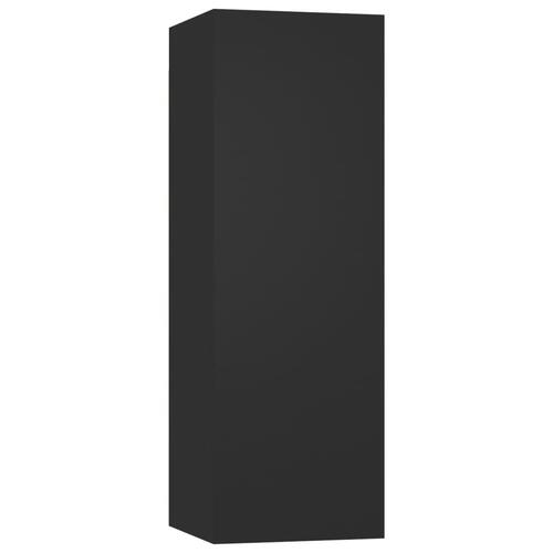 Tv-skabe 4 stk. 30,5x30x90 cm konstrueret træ sort