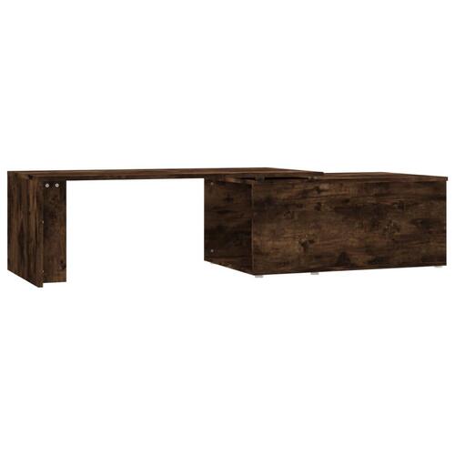 Sofabord 150x50x35 cm konstrueret træ røget egetræsfarve