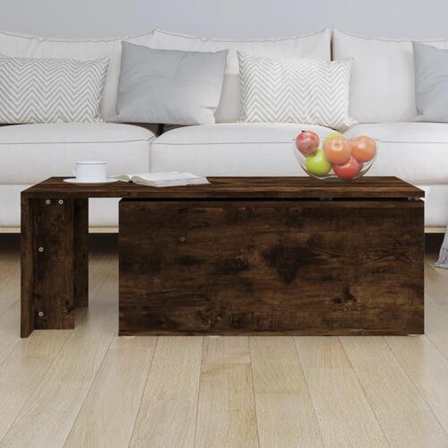 Sofabord 150x50x35 cm konstrueret træ røget egetræsfarve
