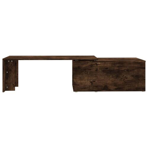 Sofabord 150x50x35 cm konstrueret træ røget egetræsfarve