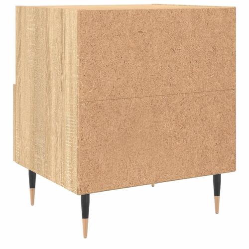 Sengeborde 2 stk. 40x35x47,5 cm konstrueret træ sonoma-eg