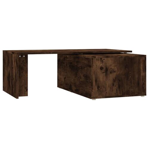 Sofabord 150x50x35 cm konstrueret træ røget egetræsfarve
