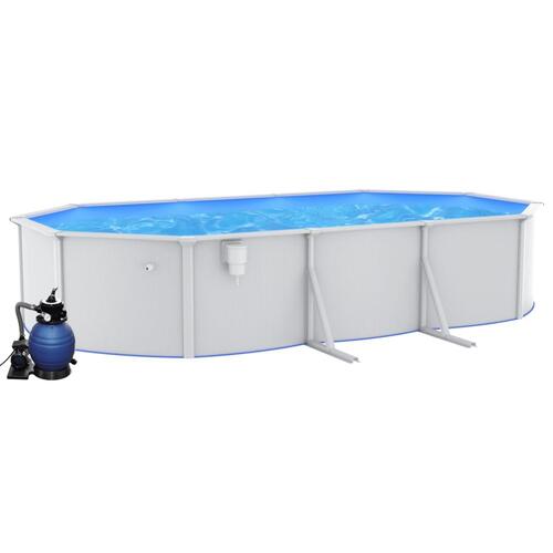 Swimmingpool med sandfilterpumpe 610x360x120 cm