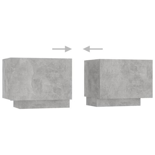 Tv-skab med LED-lys 300x35x40 cm betongrå