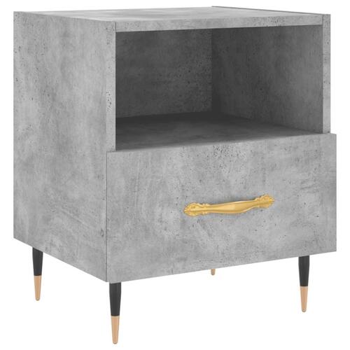 Sengeborde 2 stk. 40x35x47,5 cm konstrueret træ betongrå