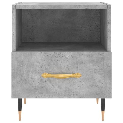 Sengeborde 2 stk. 40x35x47,5 cm konstrueret træ betongrå