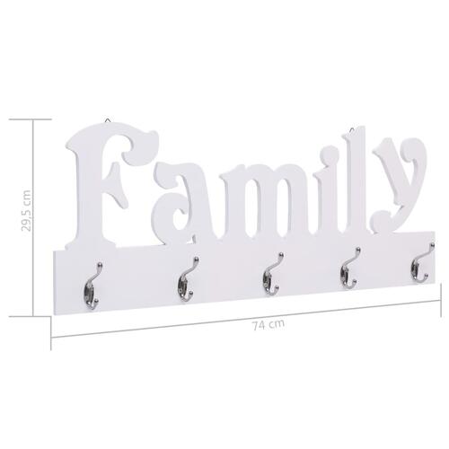 Vægophængt knagerække FAMILY 74 x 29,5 cm