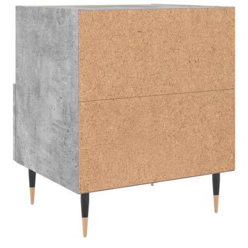 Sengeborde 2 stk. 40x35x47,5 cm konstrueret træ betongrå