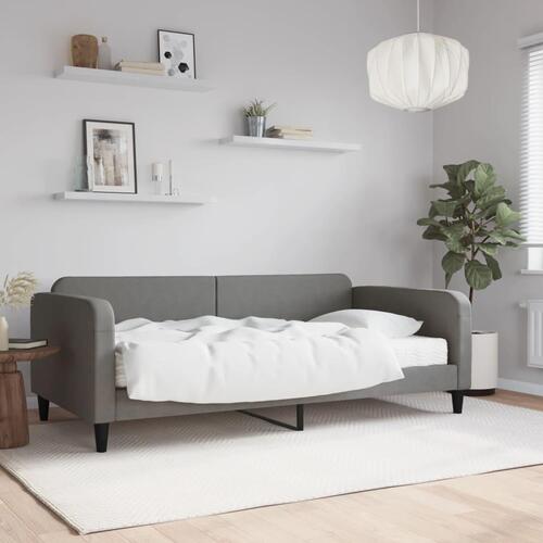 Daybed med madras 100x200 cm stof mørkegrå