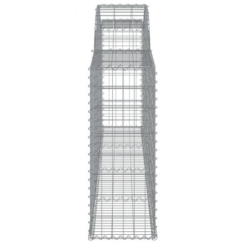 Buede gabionkurve - 10 stk. 300×30×80/100 cm i galvaniseret jern