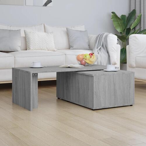 Sofabord 150x50x35 cm konstrueret træ grå sonoma-eg
