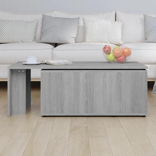 Sofabord 150x50x35 cm konstrueret træ grå sonoma-eg