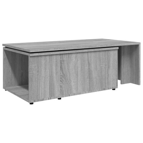 Sofabord 150x50x35 cm konstrueret træ grå sonoma-eg