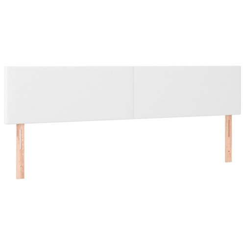 Kontinentalseng med madras 180x200 cm i hvidt kunstlæder