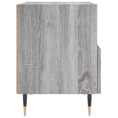 Sengeborde 2 stk. 40x35x47,5 cm konstrueret træ grå sonoma-eg