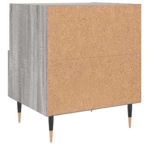 Sengeborde 2 stk. 40x35x47,5 cm konstrueret træ grå sonoma-eg