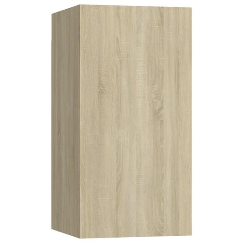 Tv-borde 4 stk. 30,5x30x60 cm konstrueret træ sonoma-eg