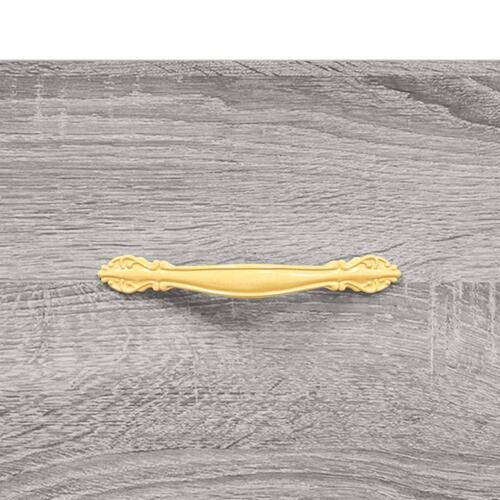 Sengeborde 2 stk. 40x35x47,5 cm konstrueret træ grå sonoma-eg