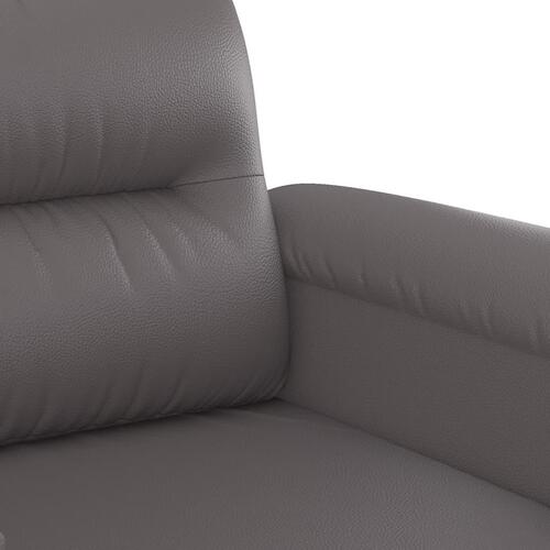 2-personers sofa 140 cm kunstlæder grå