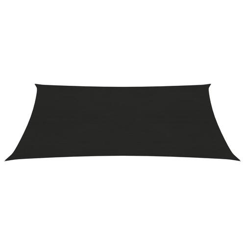 Solsejl 160 g/m² 3x4,5 m HDPE sort