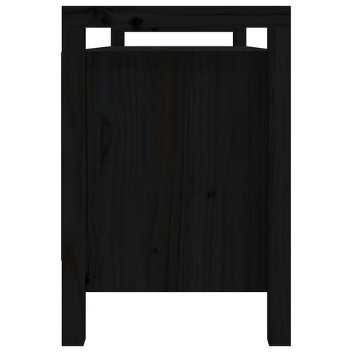 Entrébænk 110x40x60 cm massivt fyrretræ sort