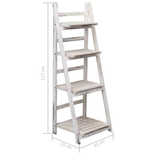 Plantestativ i 4 niveauer 43 x 33 x 113 cm træ
