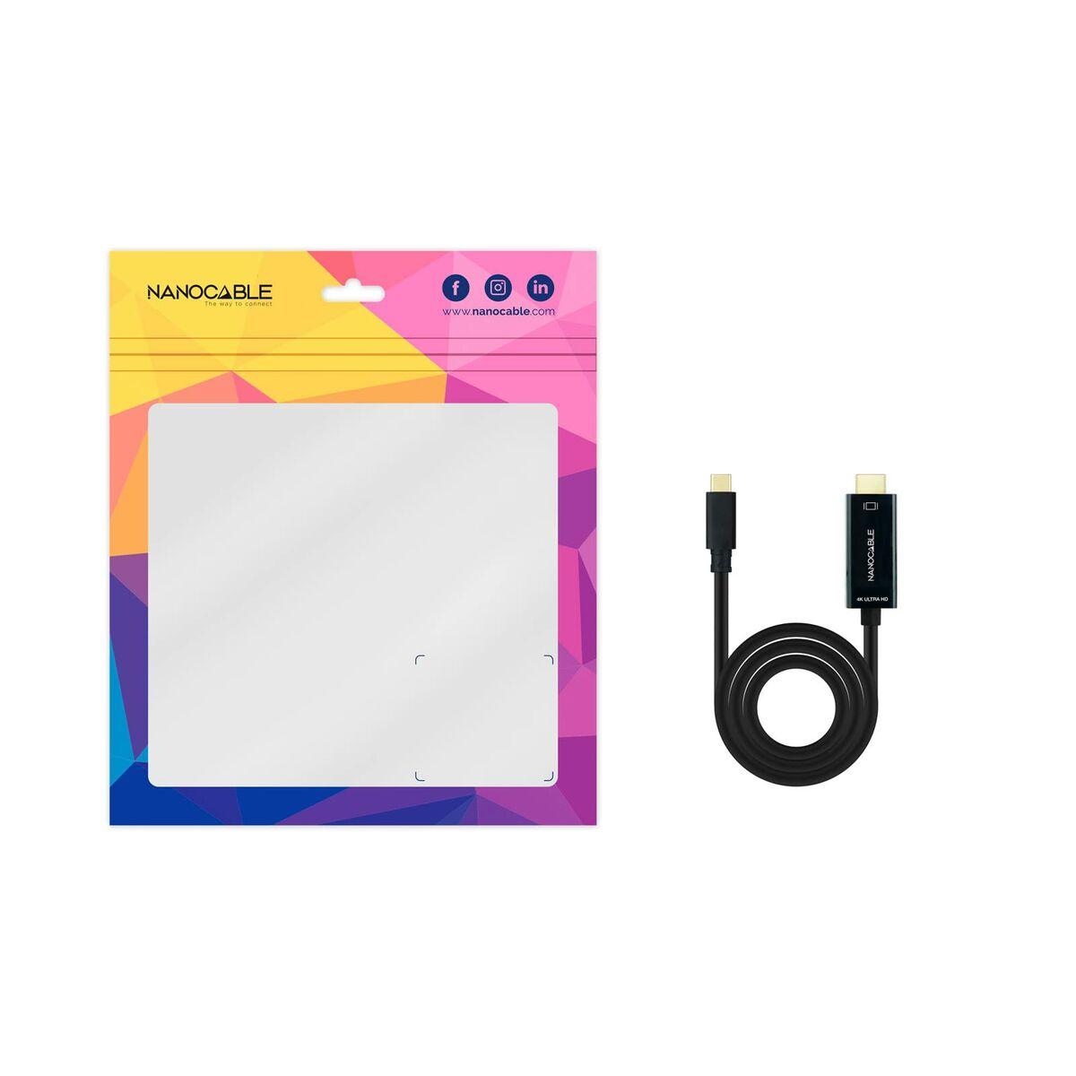 NANOCABLE USB-C til HDMI-kabel 1,8 m - Sort (10.15.5102)