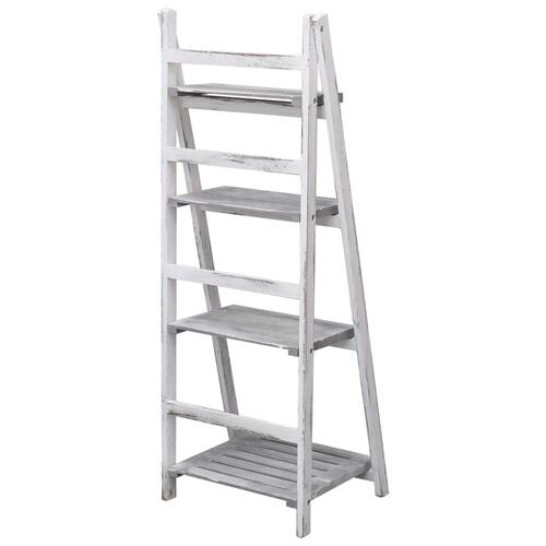 Plantestativ i 4 niveauer 43 x 33 x 113 cm træ grå