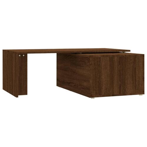 Sofabord 150x50x35 cm konstrueret træ brun egetræsfarve