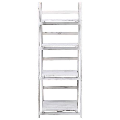 Plantestativ i 4 niveauer 43 x 33 x 113 cm træ hvid