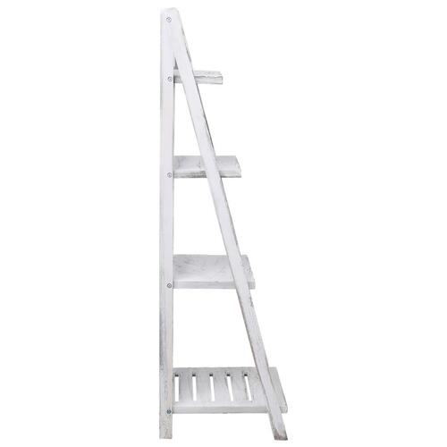 Plantestativ i 4 niveauer 43 x 33 x 113 cm træ hvid