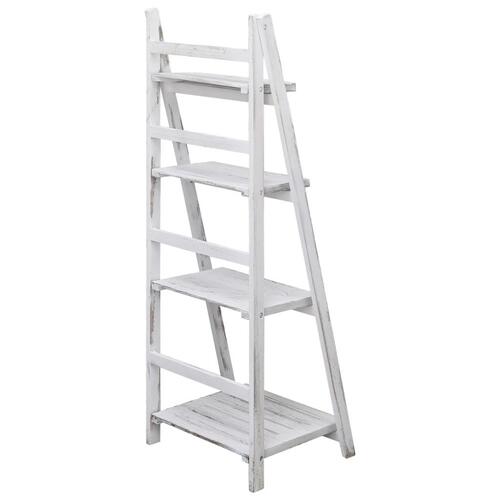 Plantestativ i 4 niveauer 43 x 33 x 113 cm træ hvid