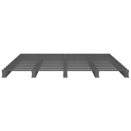 Palleseng 200x200 cm massivt fyrretræ grå