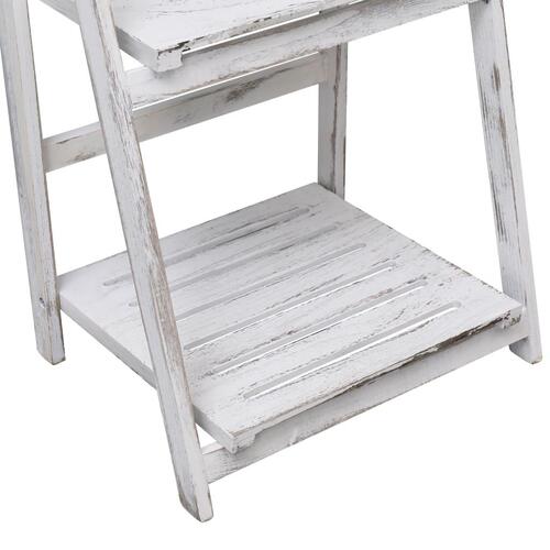 Plantestativ i 4 niveauer 43 x 33 x 113 cm træ hvid