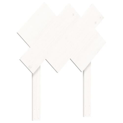Sengeramme med sengegavl 90x200 cm massivt træ hvid