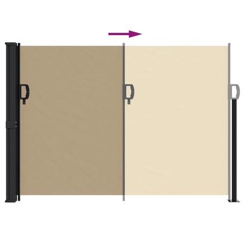 Sammenrullelig sidemarkise 140x500 cm beige