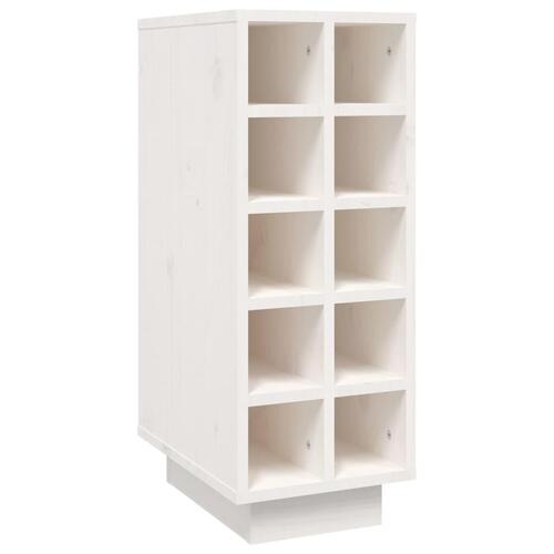 Vinskab 23x34x61 cm massivt fyrretræ hvid