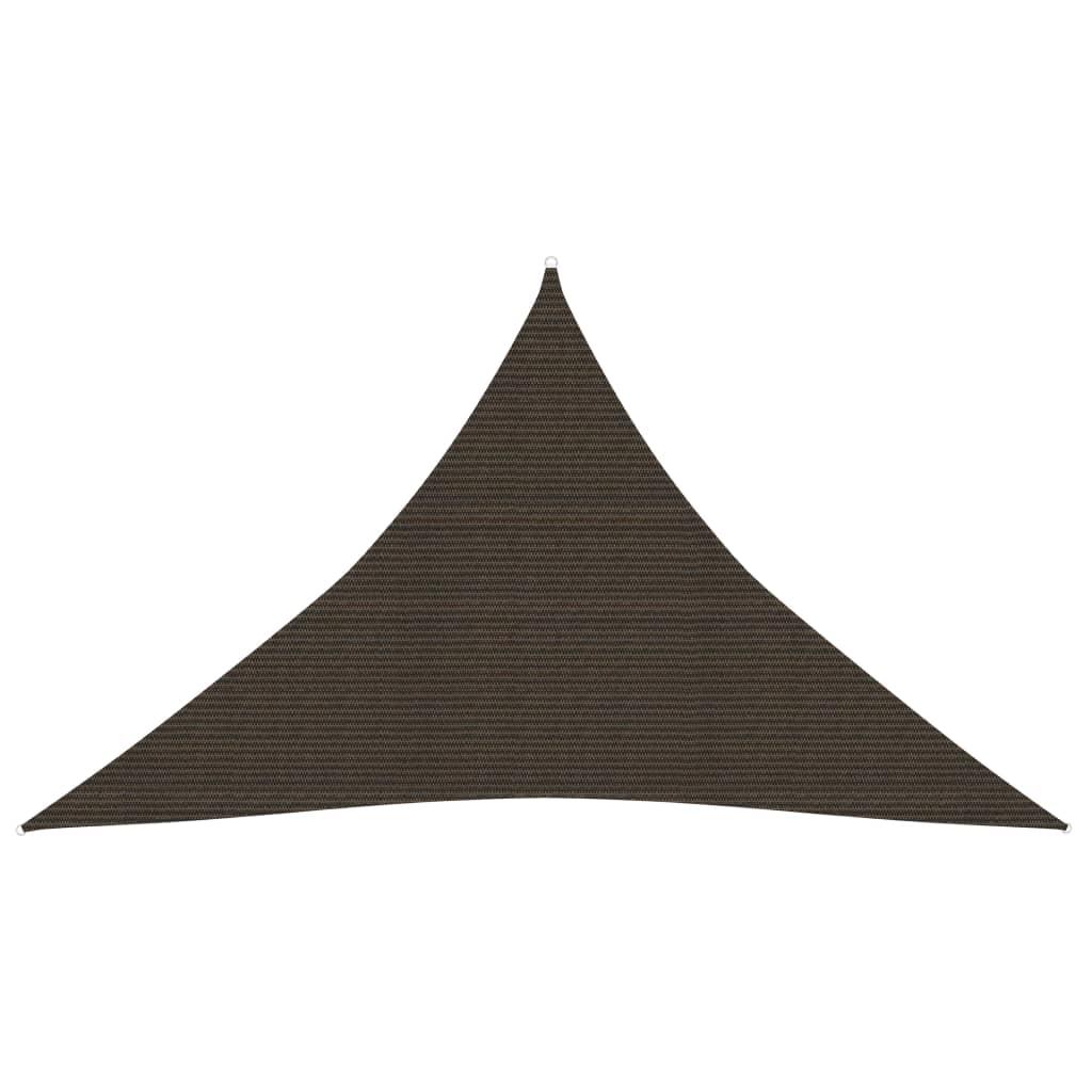 Solsejl 2,5x2,5x3,5 m 160 g/m² HDPE brun