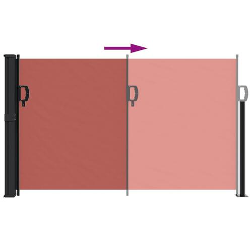 Sammenrullelig sidemarkise 120x500 cm terrakotta