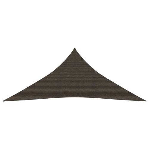 Solsejl 3x3x3 m 160 g/m² HDPE brun