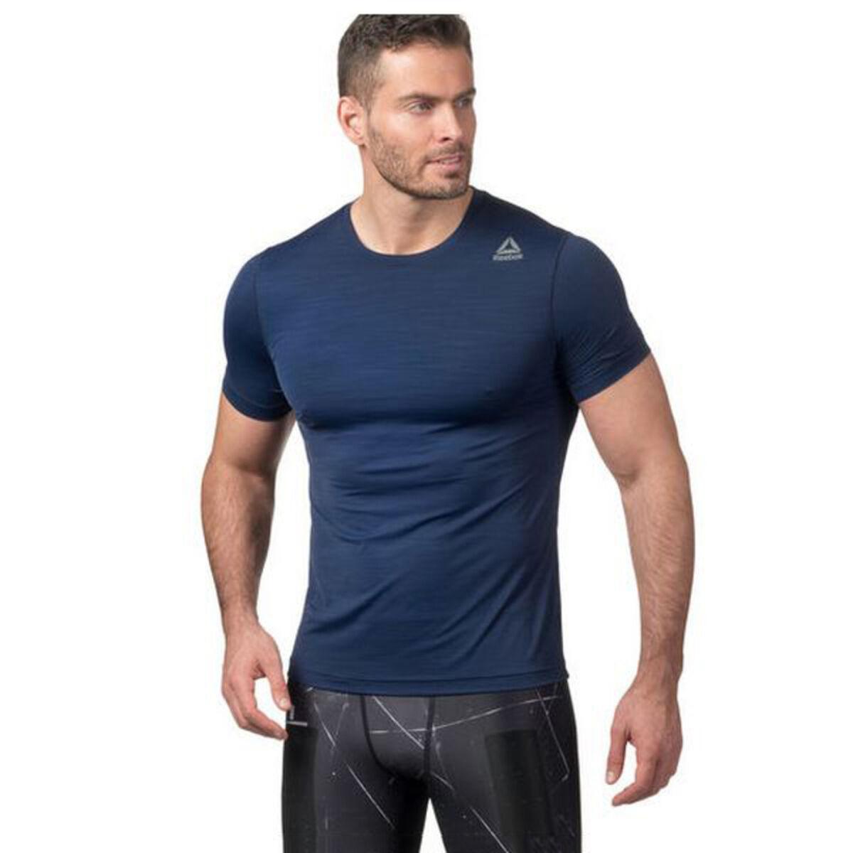 Kortærmet T-shirt til Mænd Reebok Wor Aactivchill Tech Blå Marineblå M