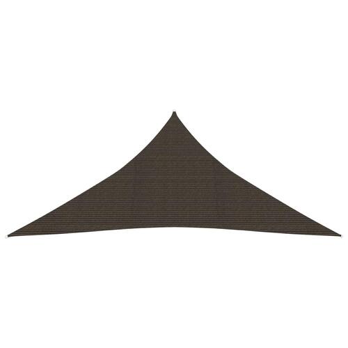 Solsejl 5x5x5 m 160 g/m² HDPE brun