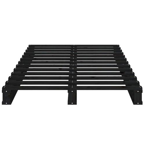Palleseng 75x190 cm Small Single massivt fyrretræ sort