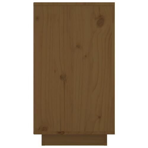 Vinreol 23x34x61 cm massivt fyrretræ gyldenbrun