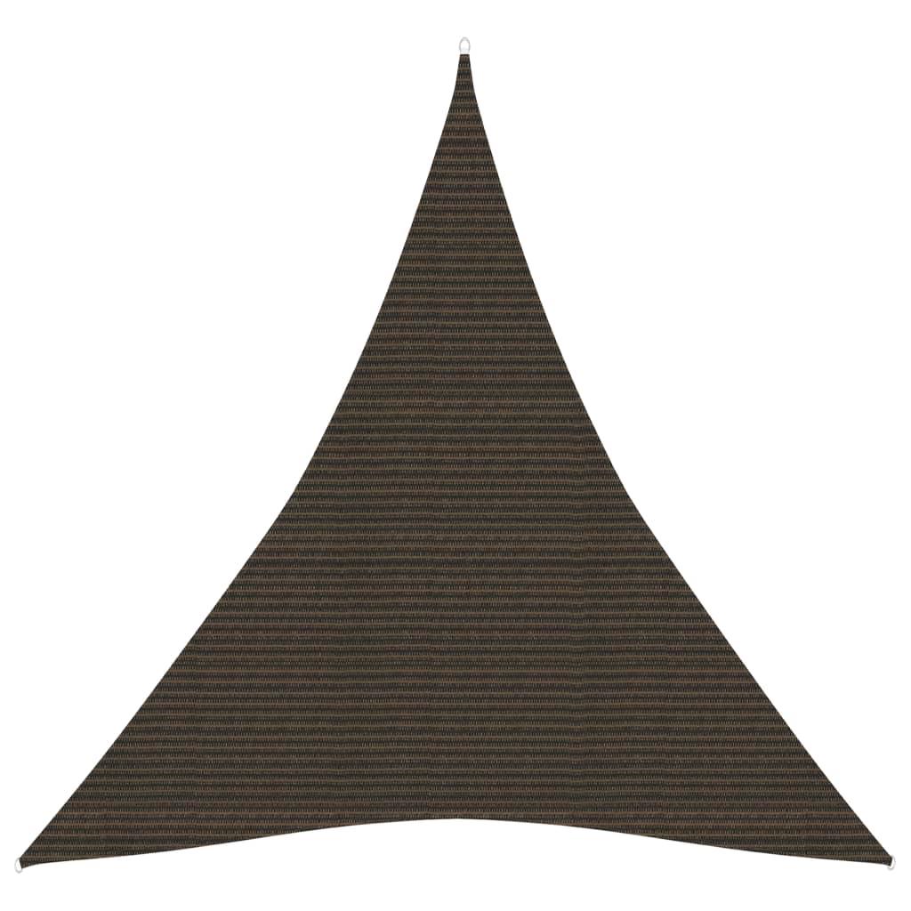 Solsejl 4x5x5 m 160 g/m² HDPE brun