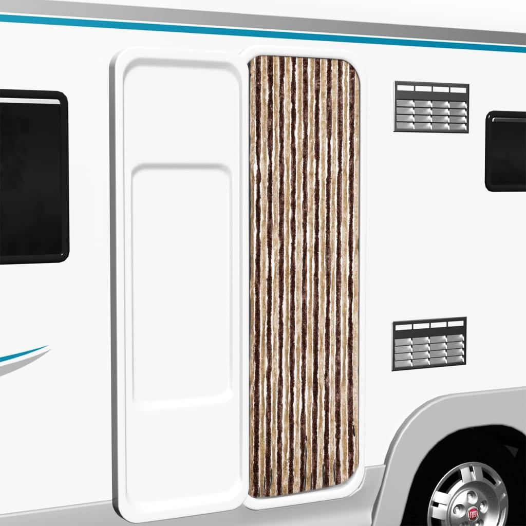 Insektgardin 56 x 185 cm beige og lysebrun billede