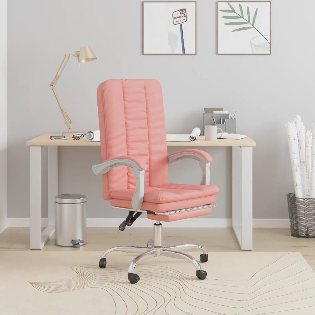 Kontorstol kunstlæder pink