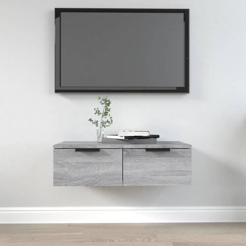 Vægskab 68x30x20 cm konstrueret træ grå sonoma-eg